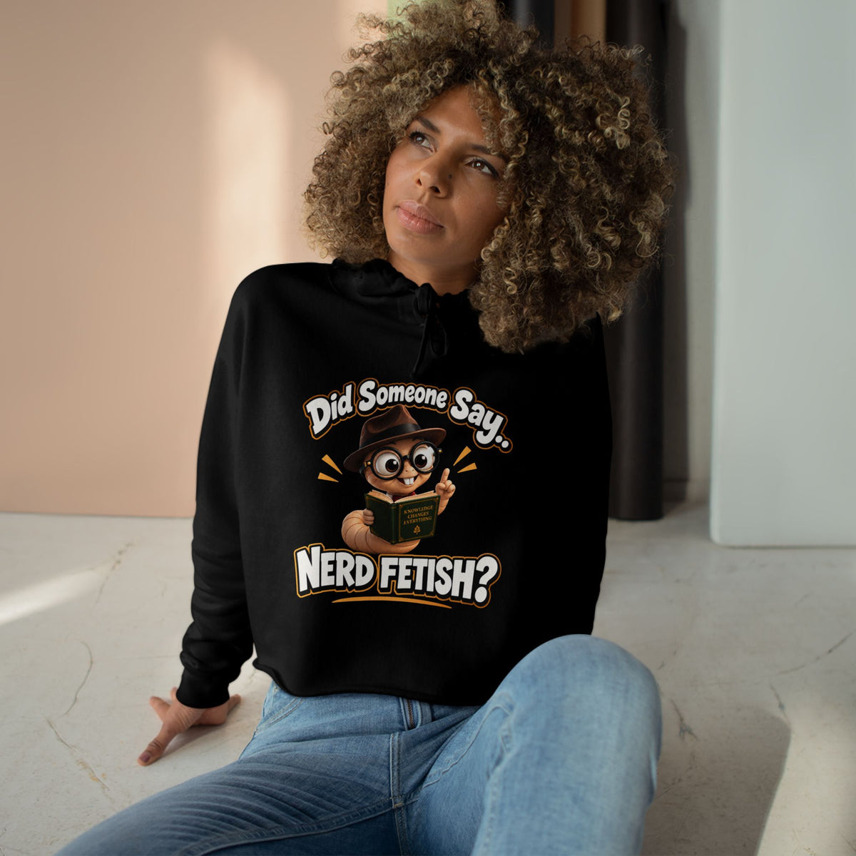 Nerd1 Crop Hoodie