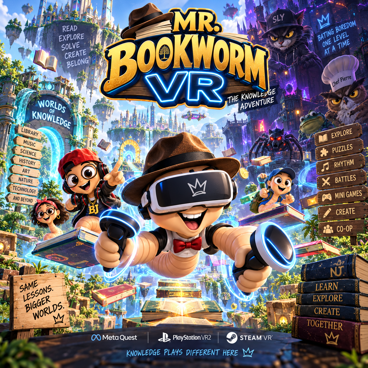 Bookworm VR game